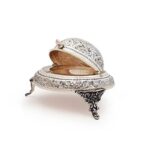 Antique caviar bowl, silver plated - Image 2