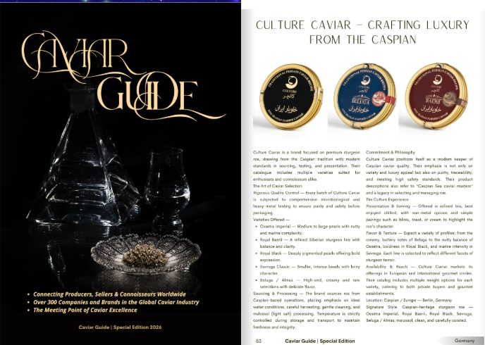 Featured in the International Caviar Guide